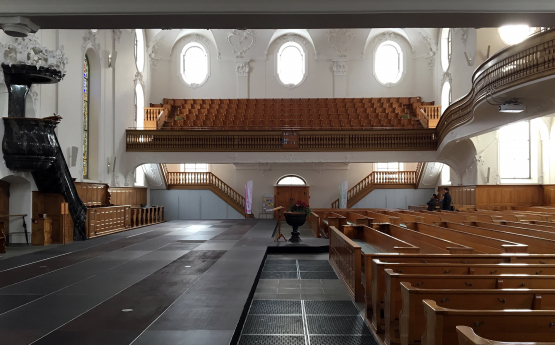 temporärer Umbau ref. Kirche Wädenswil
